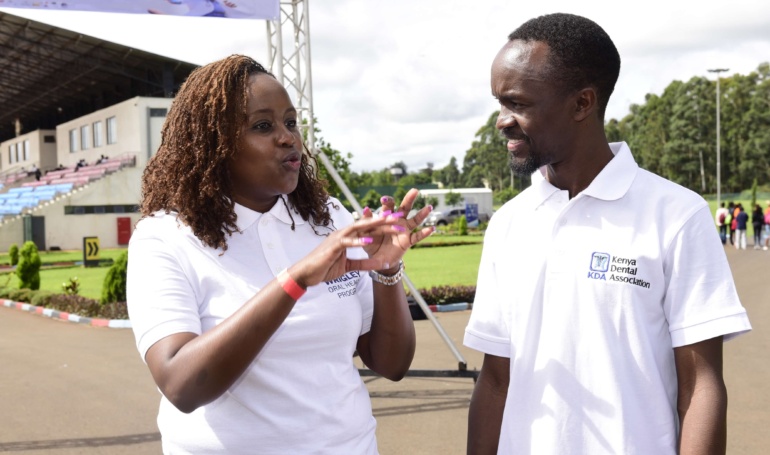 (l–r) mars wrigley corporate affairs manager, sub saharan africa, victoria macharia, and kenya dental association president, dr. kahura mundia